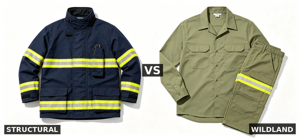 Firefighter gear structural vs wildland for institutional procurement, inspection and supply planning Firefighter gear structural vs wildland for institutional procurement, inspection and supply planning