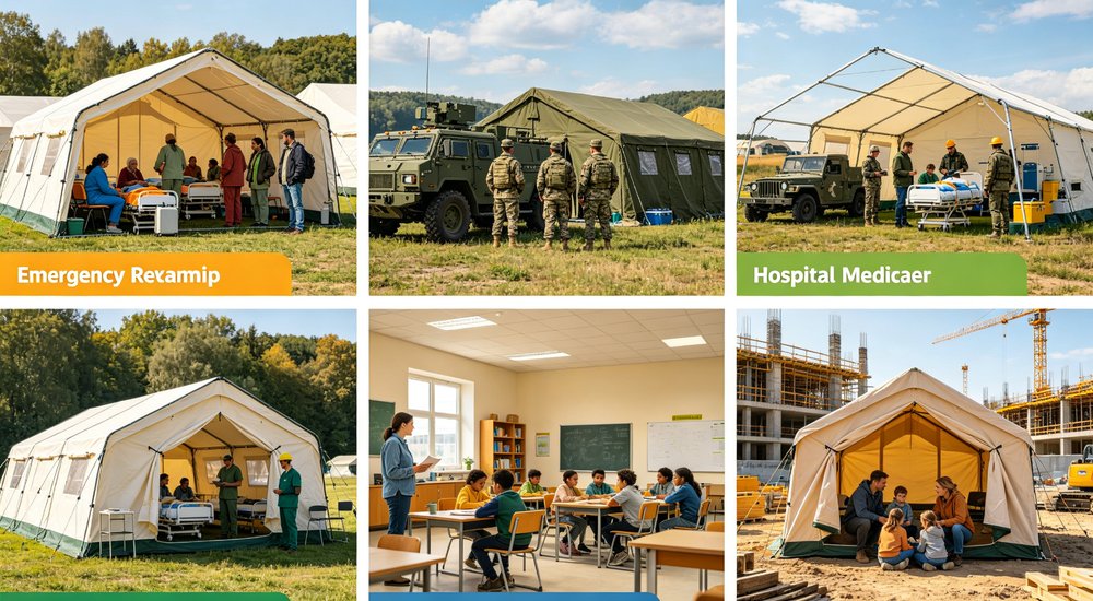 Six application scenarios for frame tents