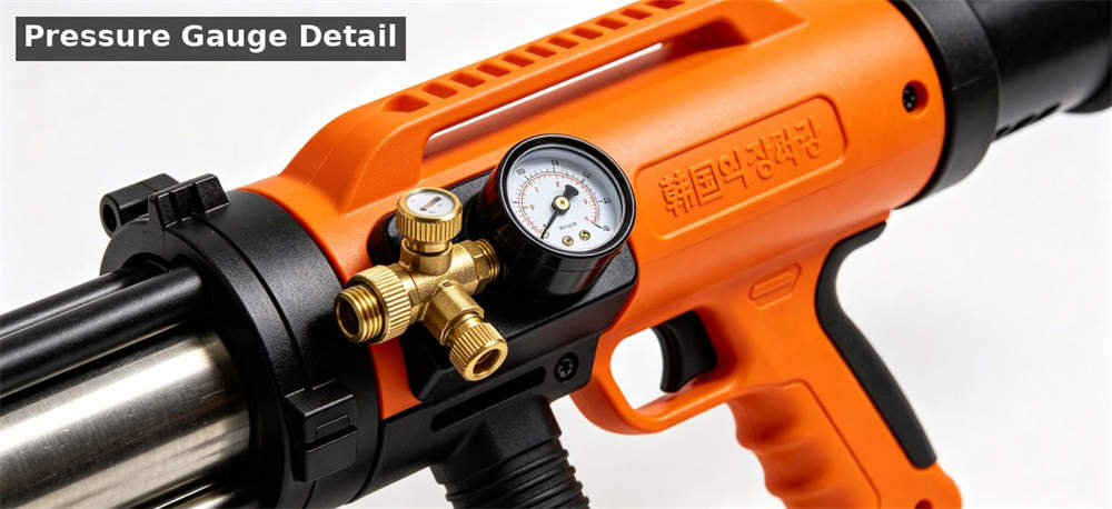 Pneumatic thrower pressure gauge detail for institutional procurement, inspection and supply planning