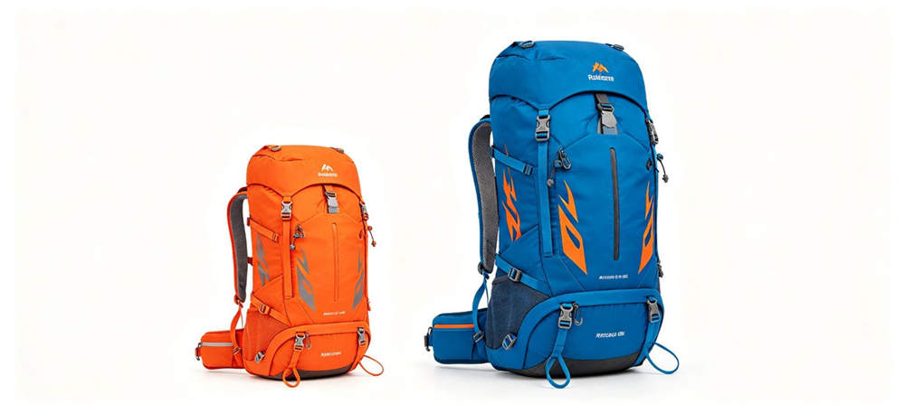 Backpack size comparison 20l vs 80l for institutional procurement, inspection and supply planning