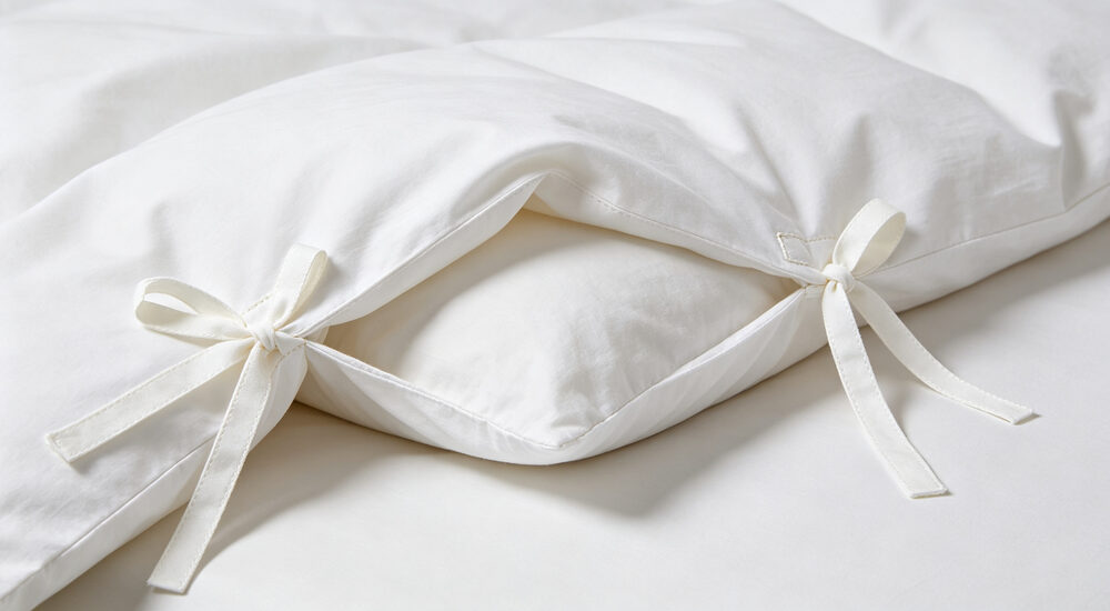 Institutional bedding product display showing material quality and design details for commercial procurement decision making suitable for emergency shelters hospitals universities and hotels requiring durable comfortable bedding solutions