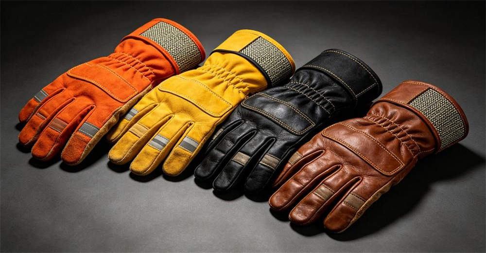 Firefighter gloves dark background SCBA compatible structural safety gloves wholesale bulk supplier China