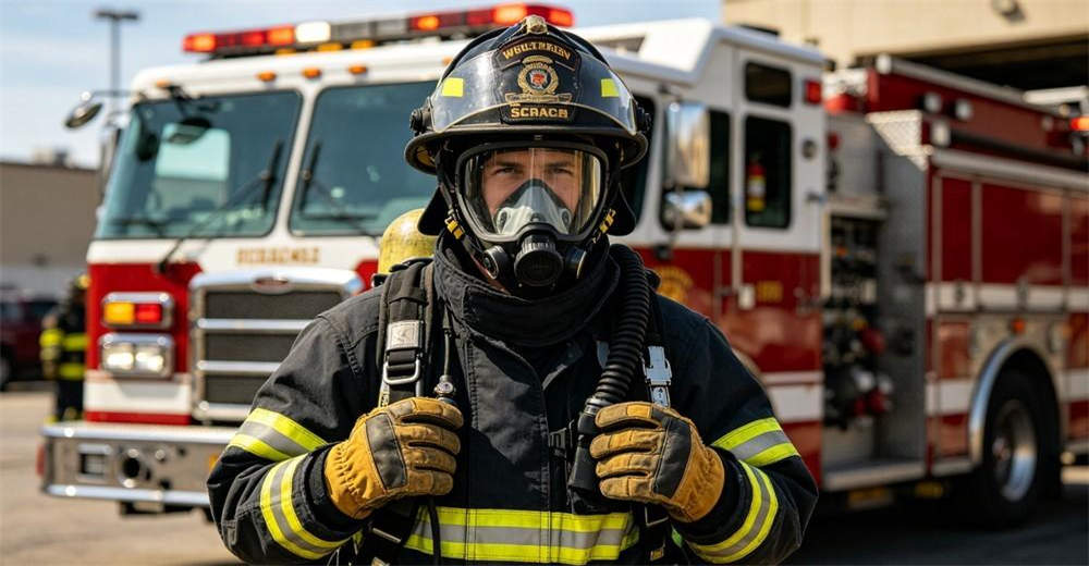 Firefighter gloves SCBA compatible fire rescue PPE structural safety gloves wholesale bulk supplier China
