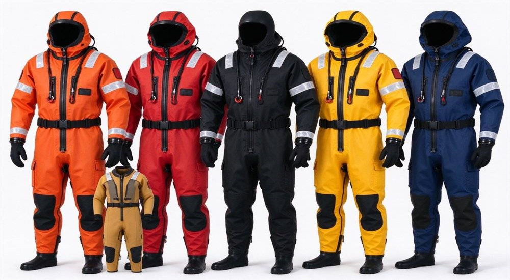 Dry suit vs wetsuit comparison showing thermal protection mobility and water temperature suitability for different water rescue operational scenarios Dry suit vs wetsuit comparison showing thermal protection mobility and water temperature suitability for different water rescue operational scenarios