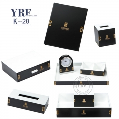 Suportes de caixa de tecido de couro