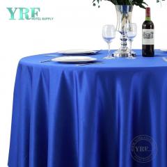 Pano de mesa azul redondo