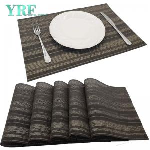Dining Square Black And Cream Placemats