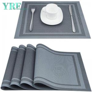 Square Wedding Silver Gray Table Mats