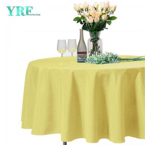 Round Table Cover Yellow Hotel 108 Inch