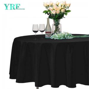 Round Table Cover Black Weddings 132 Inch