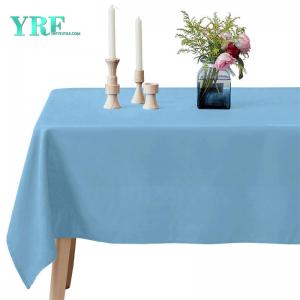 Light Blue Oblong Table Cloth Hotel 60x126 inch