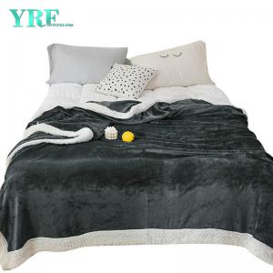 King Bed Dark grey&White Coral Blanket