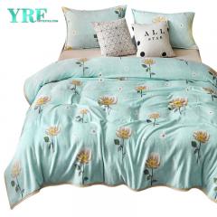 Cobertor doméstico floral com estampa verde supermacia