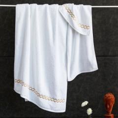 Conjunto de toalhas de banho de algodão 5 estrelas, fornecedor de toalhas, super sensação de mão, logotipo personalizado, toalha branca grande