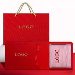 Toalha de rosto de algodão com logotipo da marca para compras em grupo