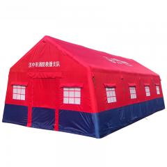 Tenda vermelha e azul média para eventos grandes