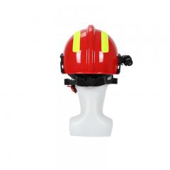 Capacete de resgate de emergência vermelho com protetor facial
