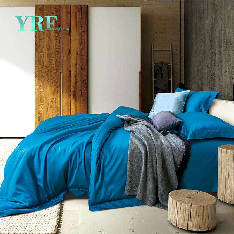 Hotel 100% algodão personalizado 1000t roupa de cama azul marinho sq-01